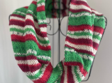 Christmas Infinity Cowl in Knit - double-sided