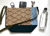 Crossbody bag,  Japanese pattern, Cloth bag