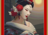 Geisha Cross Stitch Pattern