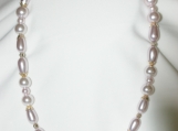 Pink Glass Pearl Necklace  N112340