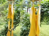 Sunshine Yellow Glass Wind Chime Garden Mobile