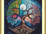 Tree Of The Seasons Cross Stitch Pattern