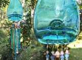 Turquoise Perfume Bottle Wind Chime 