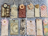 16 Handcrafted Tags--free shipping