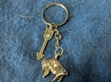 Bison and arrow keychain
