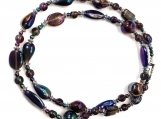 Blue AB Art Glass Necklace