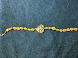 Celtic heart and stone bead bracelet