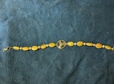 Celtic symbol bracelet with stone beads