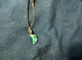 Crescent moon healing stones and crystalines necklaces