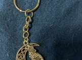 Howling Wolf with Celtic Moon Keychain