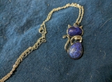 Lapis Lazuli cat pendant