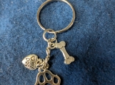 Paw print key chain