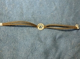 Paw symbol leather bracelet