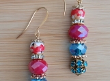 Red and Blue Earrings  E112372