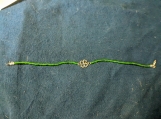Shamrock bracelet with bright green seed beads