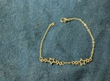 Silver bracelet with multiple stars
