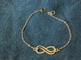Silver plated infinity braclet
