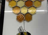 stained glass Bee & hive