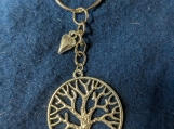 Tree of life and heart keychain