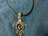 Tribal design turtle pendant