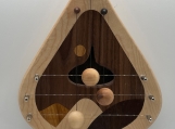 3 String Door Harp with Maple border and decorative Walnut inlay