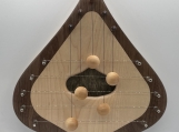 5string door harp- Walnut border with simple Maple inlay