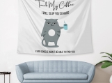 Cat Coffe Novelty Wall Tapestry