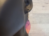 Dangle earrings with tie dye colors