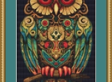 Elegant Owl Cross Stitch Pattern