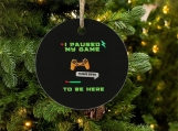 Gamers Novelty Round Christmas Ceramic  Ornaments