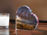 God's Footstool Heart Shaped Acrylic Desktop Ornament 