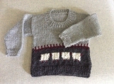 Hand knitted baby pull 12-18 months 