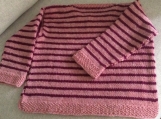 Hand knitted girl pullover