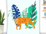 Jungle Cat Single-Side Printing Flannel Blanket 