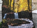 Maine Mountain Stream Lightweight & Breathable Quilt With Edge-w