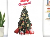 Merry Christmas Single-Side Printing Flannel Blanket