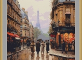 Parisian Street Cross Stitch Pattern