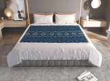 Retro Blue Pattern Household Warm Blanket