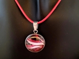 Small round pendant necklace multiple color combinations