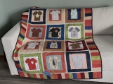 Toddler quilted blanket with appliques