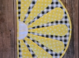 Yellow Flower Quilted Placemat set with center piece mat