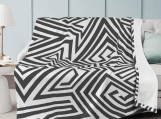 Zebra Pattern Polyester Premium Fleece Blanket