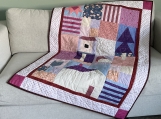 Baby quilted blanket or playmat