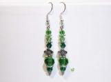 RnJ_FloralCrystal_Green Earring 925 SilverWire