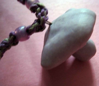 Purple Mushroom Hemp Necklace.