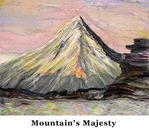 Silk Painting - Mountains Majesty
