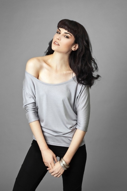 Scoop Neck Batwing Lyocell Top Made in Canada 