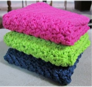 Eco Friendly Crocheted Dishcloth or Washcloth 
