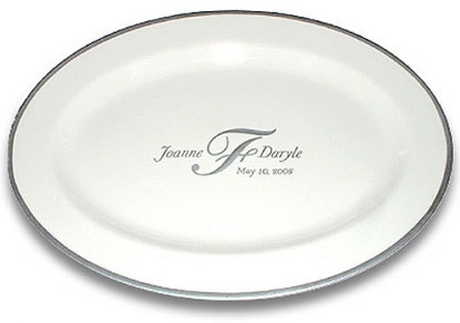 Custom monogram wedding signature platter