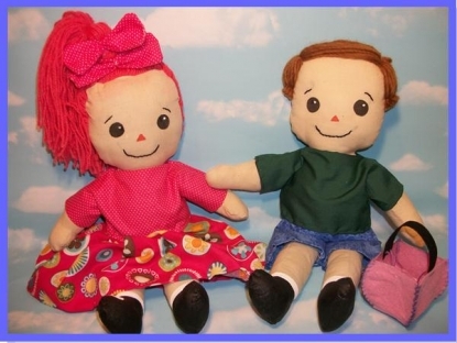 Jack and Jill Rag Doll Sewing Pattern